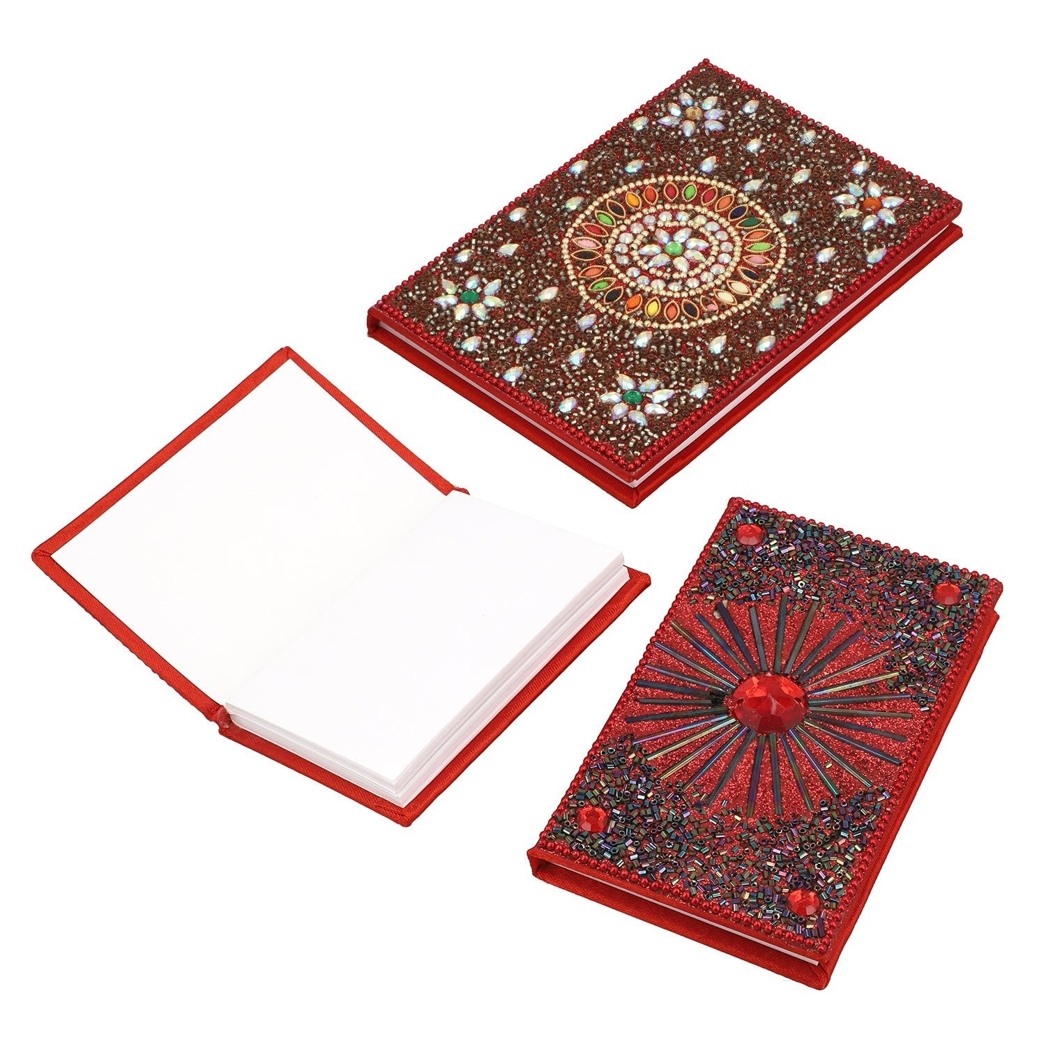 Set of 3 Red Bedazzled Diary