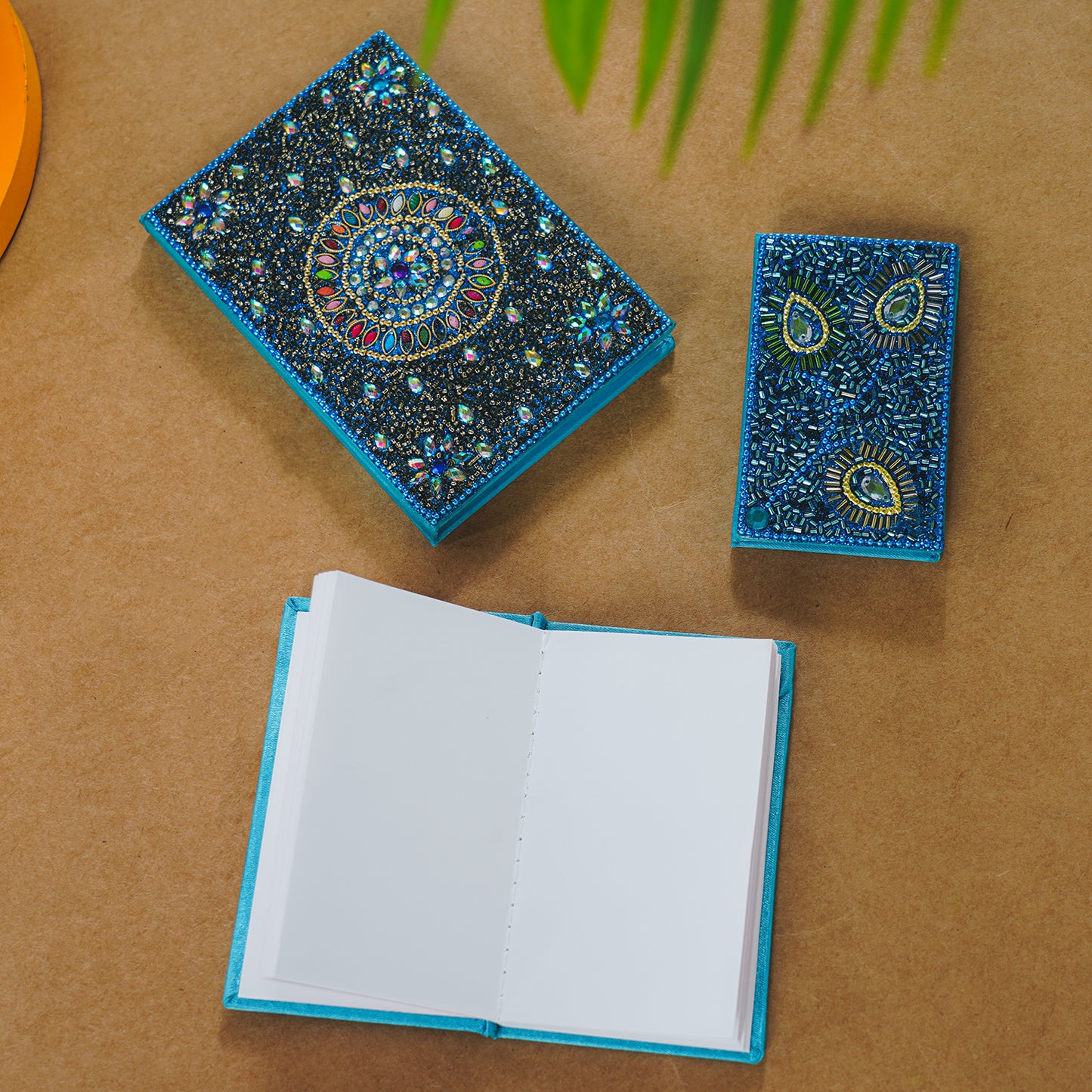 Set of 3 Teal Bedazzled Diary