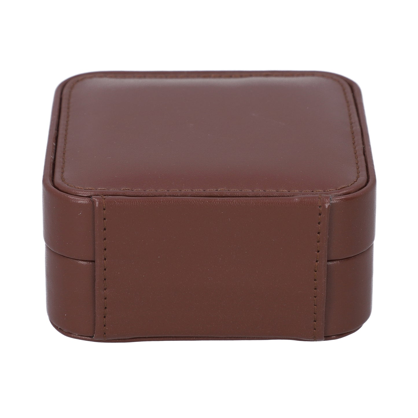 Faux Leather LED Light Travel Jewelry Box with Latch Clasp & Mirror