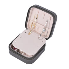 Load image into Gallery viewer, Travel Size Faux Leather Jewelry Box with Scratch Protection Interior
