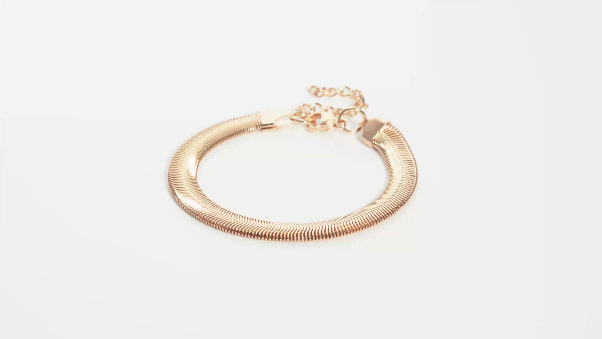 Flat Snake Bracelet 7.5" plus extender