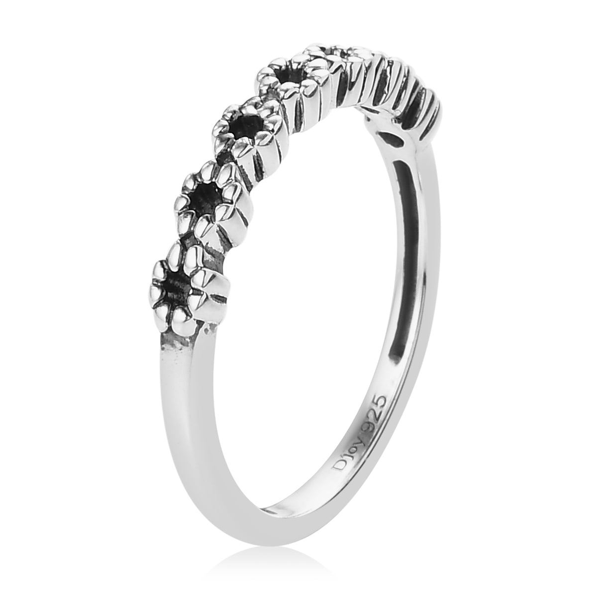 Women's Stylish Half Eternity Band Ring Size 6