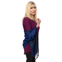 Load image into Gallery viewer, Nyc Closeout Royal Blue Roses Shawl
