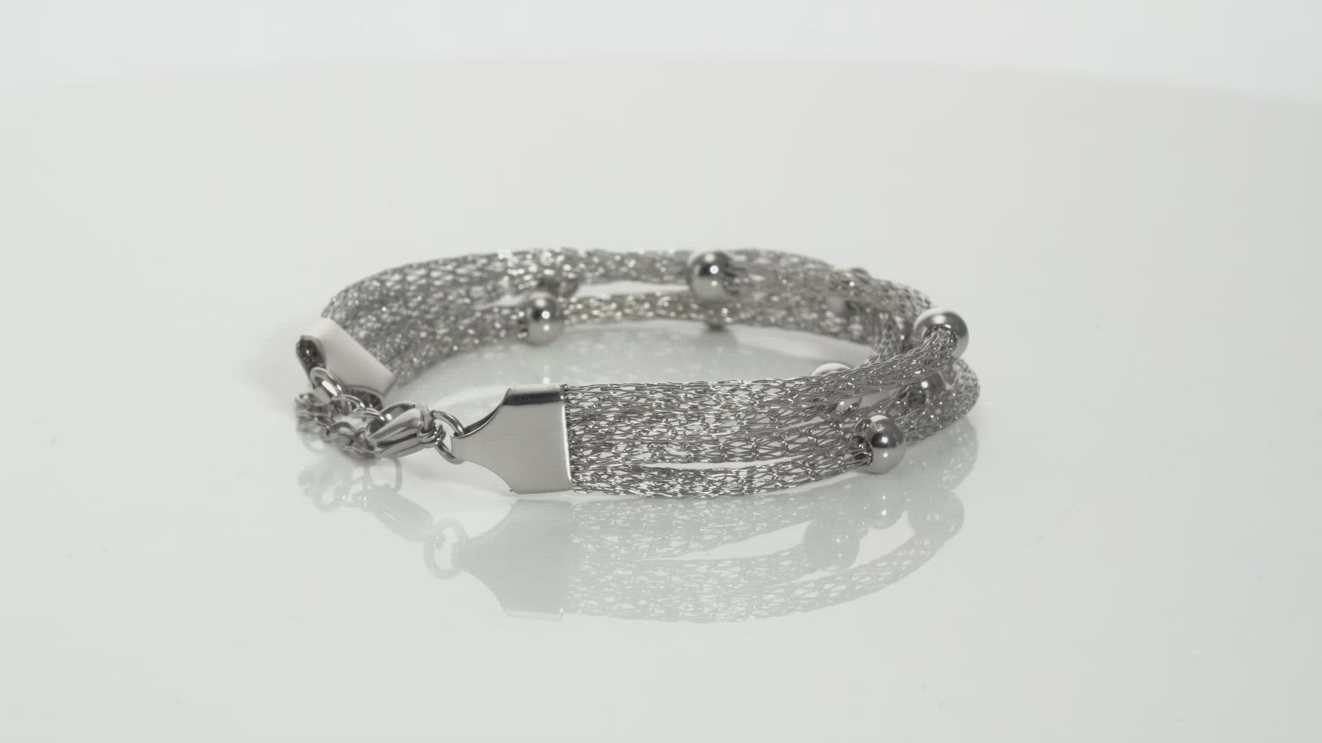 Silver Mesh Strand Bracelet