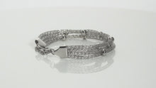 Load and play video in Gallery viewer, Silver Mesh Strand Bracelet

