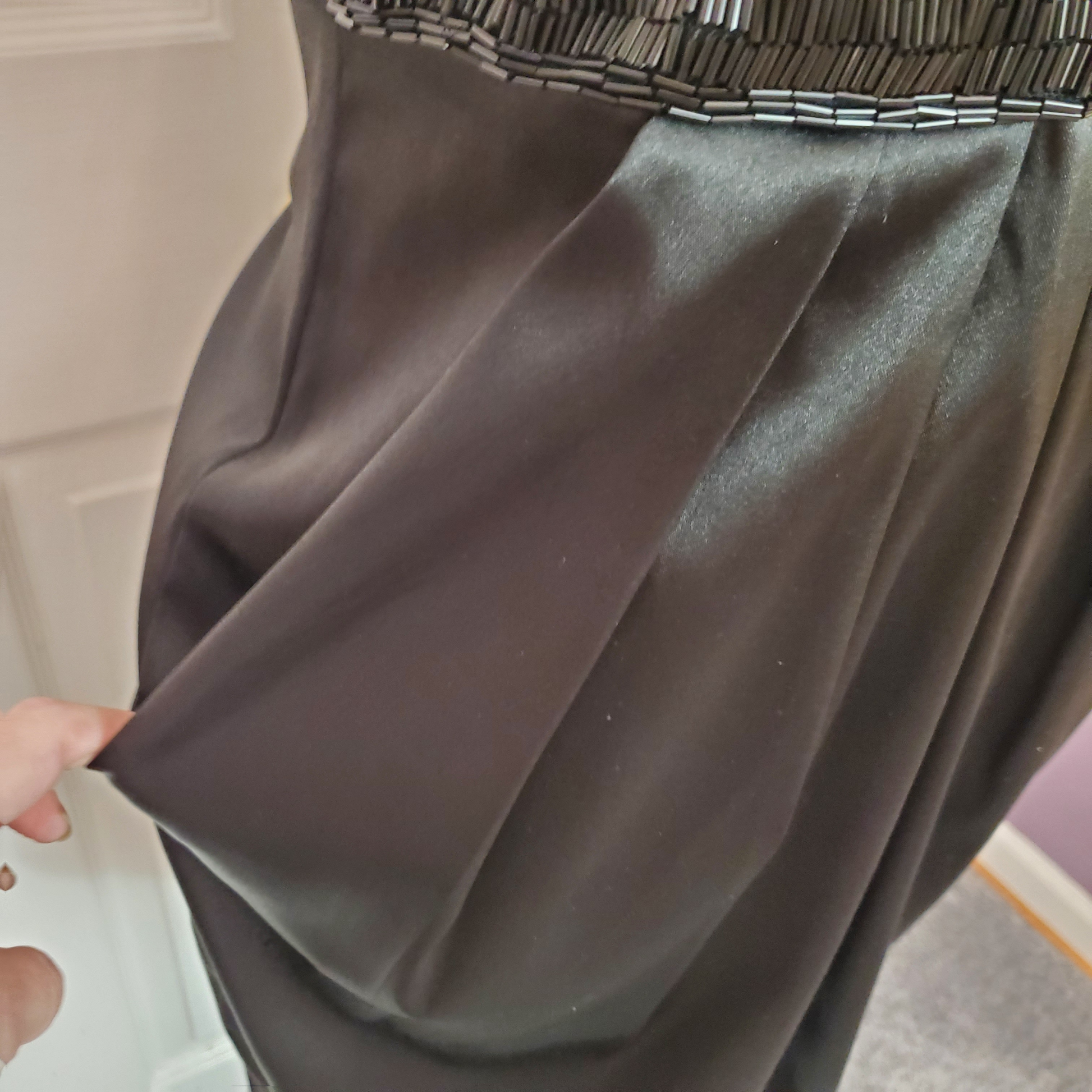 Satin Beaded Waist with Pleated Skirt Size 5/6