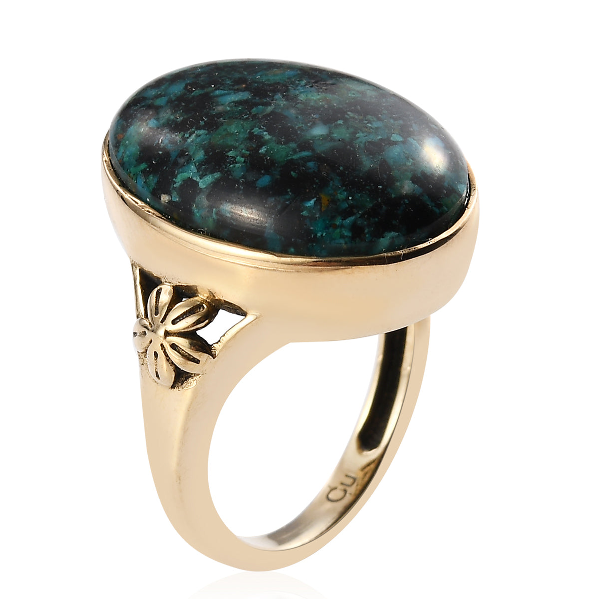 Ring, Size 8 Matrix Black Spinel and Opalina  Ring  9.85 ctw