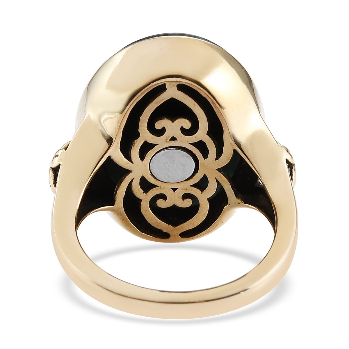 Ring, Size 8 Matrix Black Spinel and Opalina  Ring  9.85 ctw