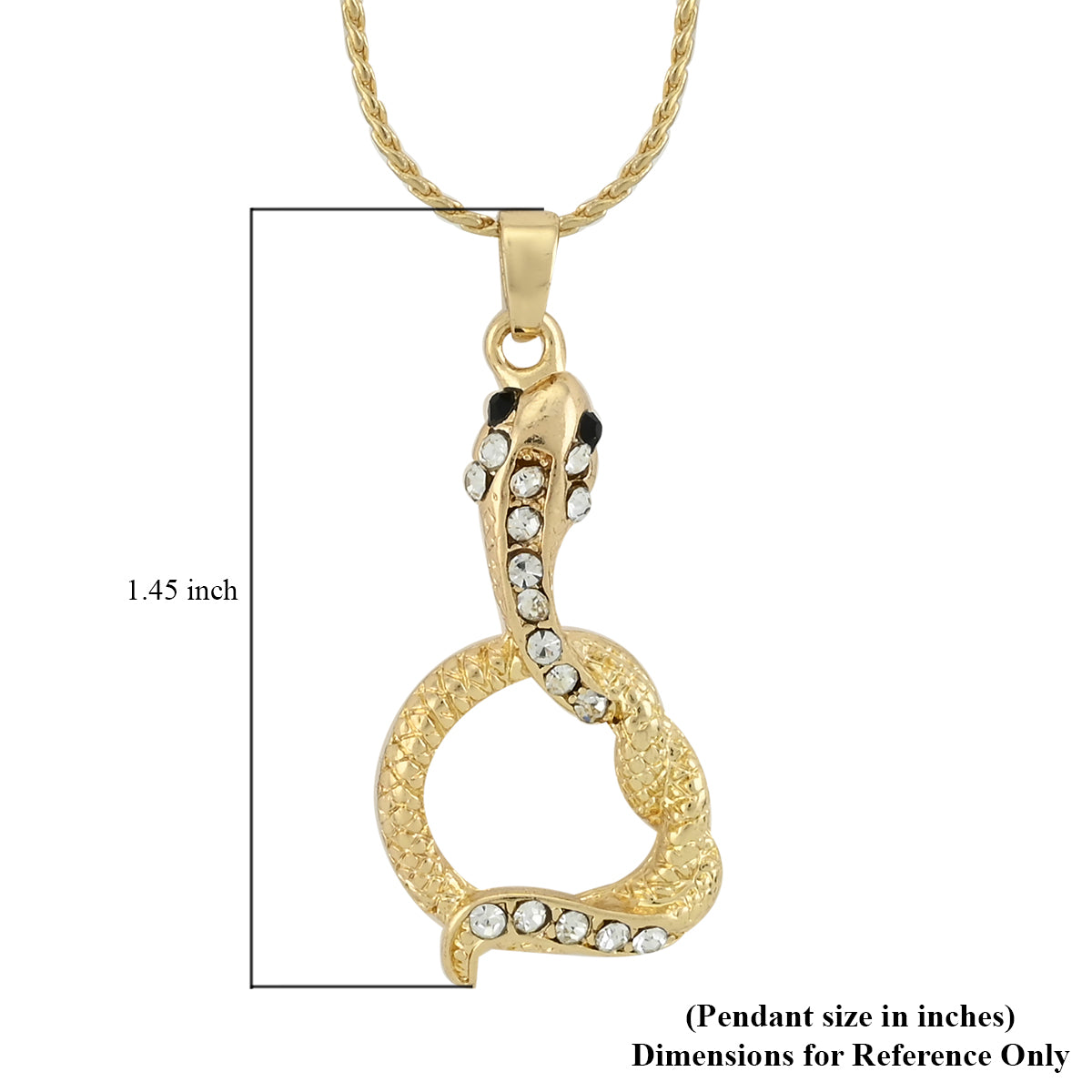 Andante Snake Pendant Necklace 20 in