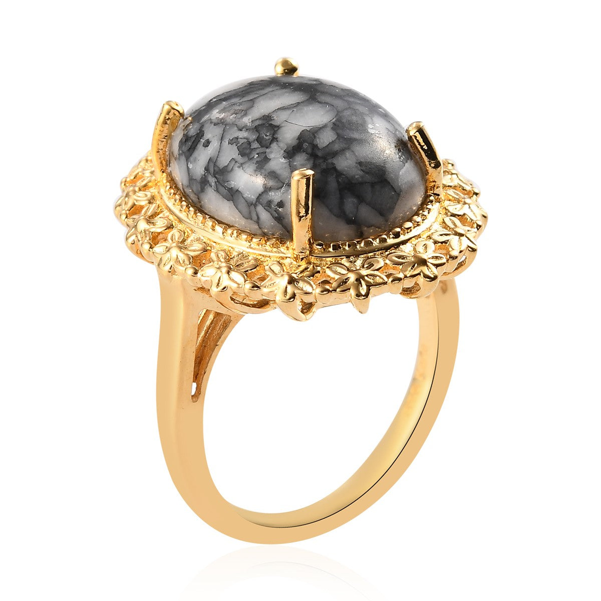 Austrian Pinolith Solitaire Ring Size 9