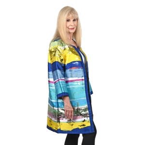 BEREK Multicolor Waves of Metallic 3/4 Sleeve Jacket -PXS