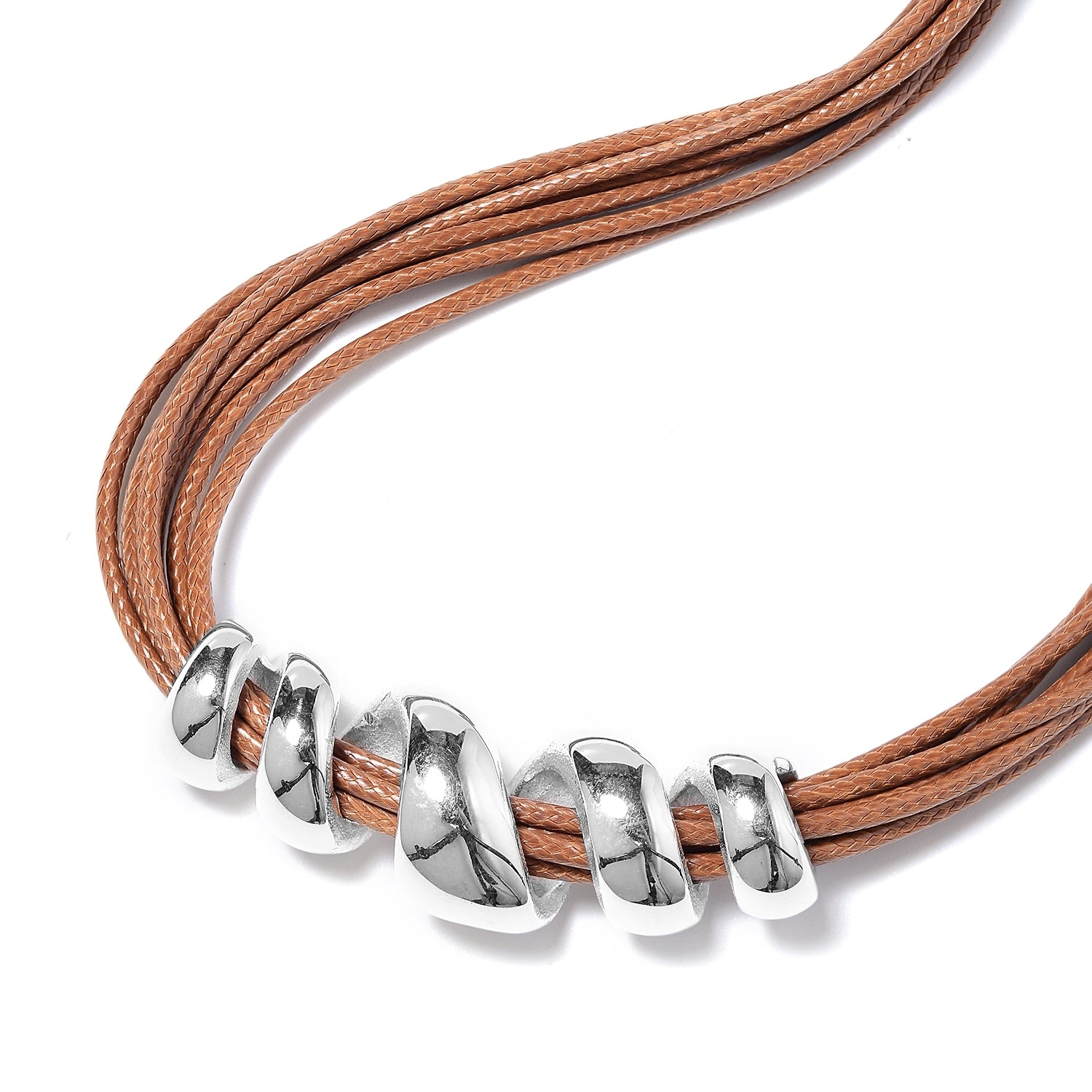 Faux Leather Necklace and Twisted Bracelet