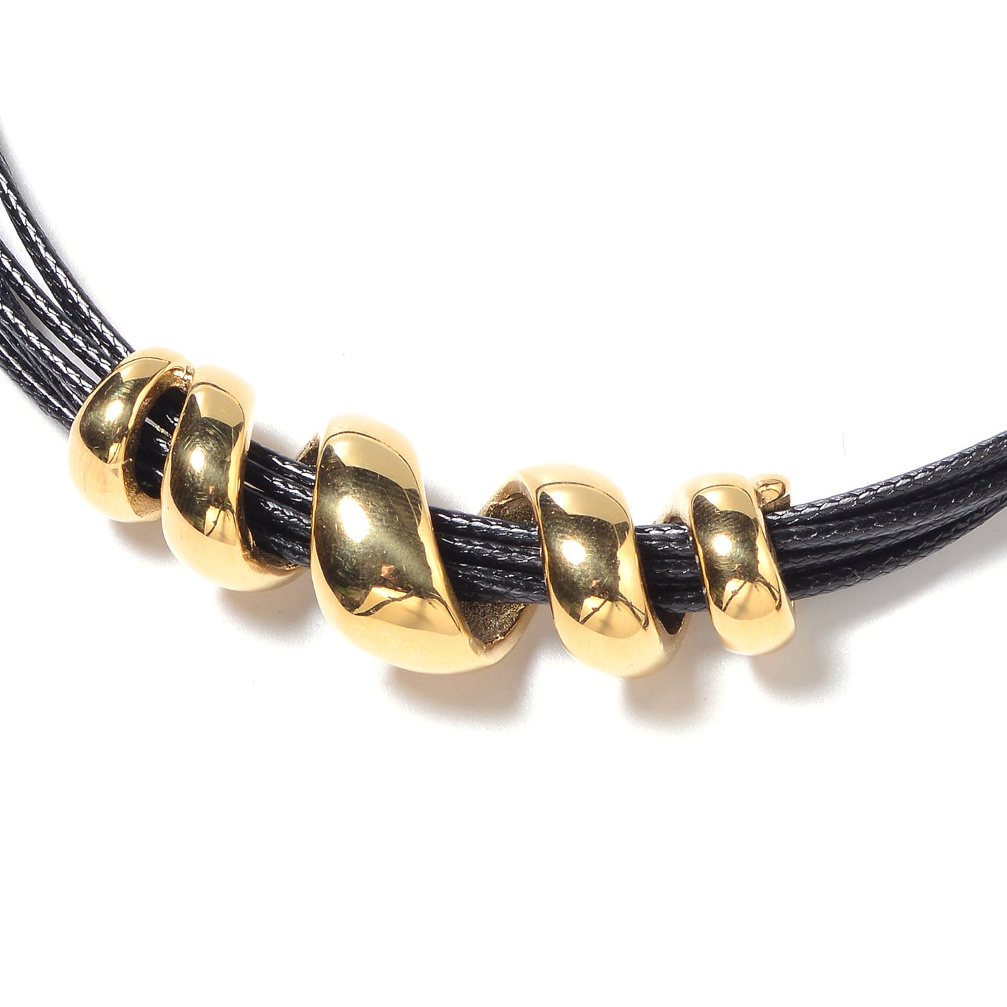 Spiral Faux Leather Cord and Matching Bracelet Set