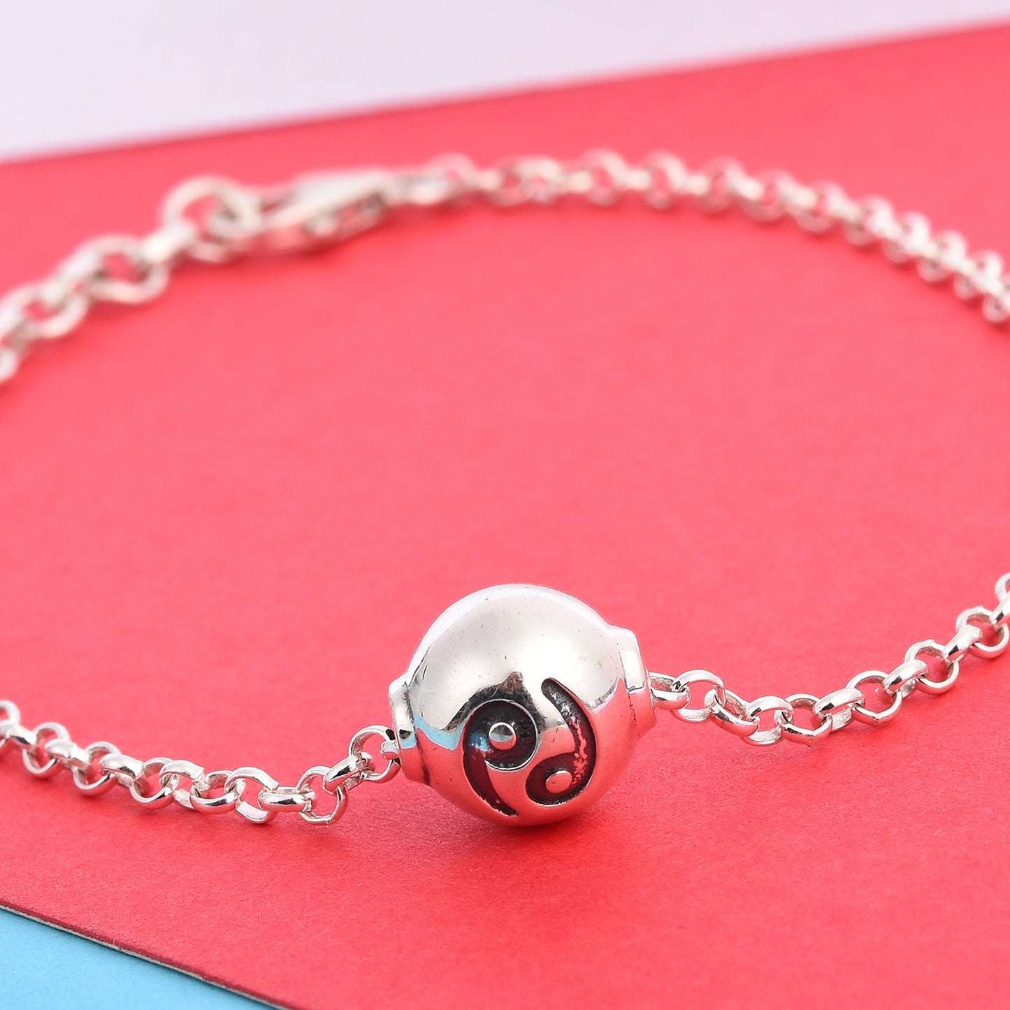 Black Oxidized Sterling Silver Aries Zodiac Bracelet