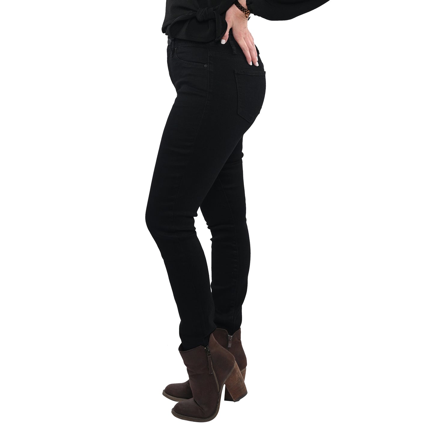 Women's Black Basic High-Rise Skinny Jeans