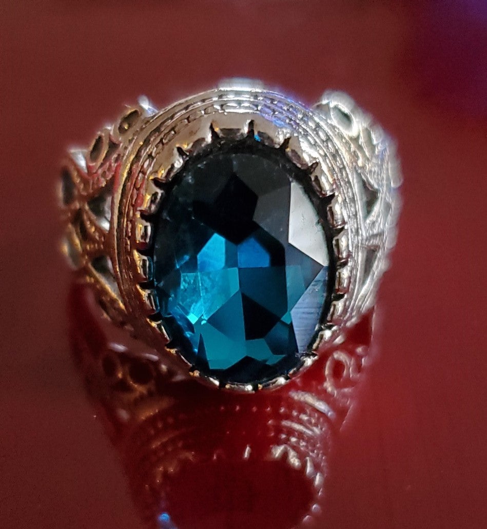 Unisex Blue Topaz Size 10 - WHIMSICALIA