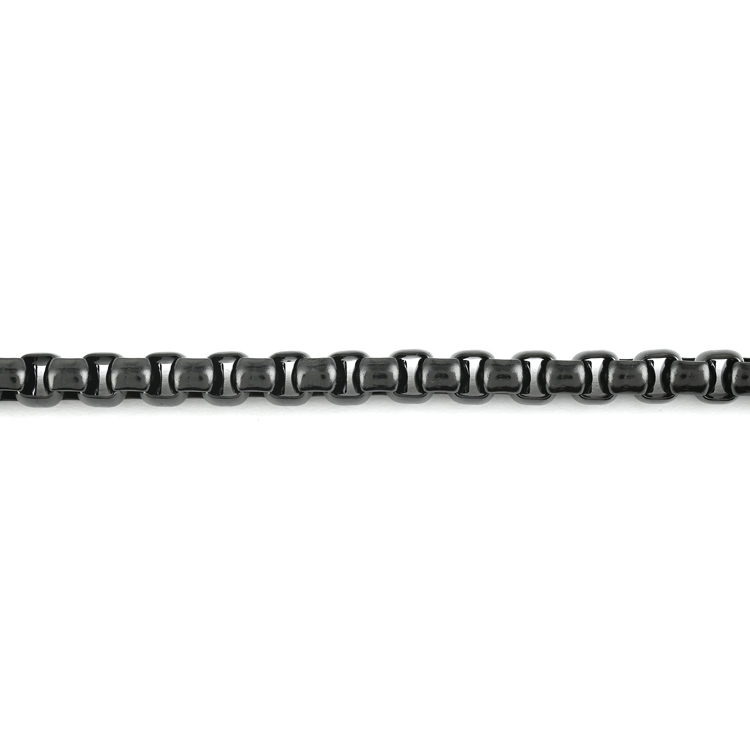 Men's Box Chain Bracelet in ION Plated Black Stainless Steel (8.00 In)