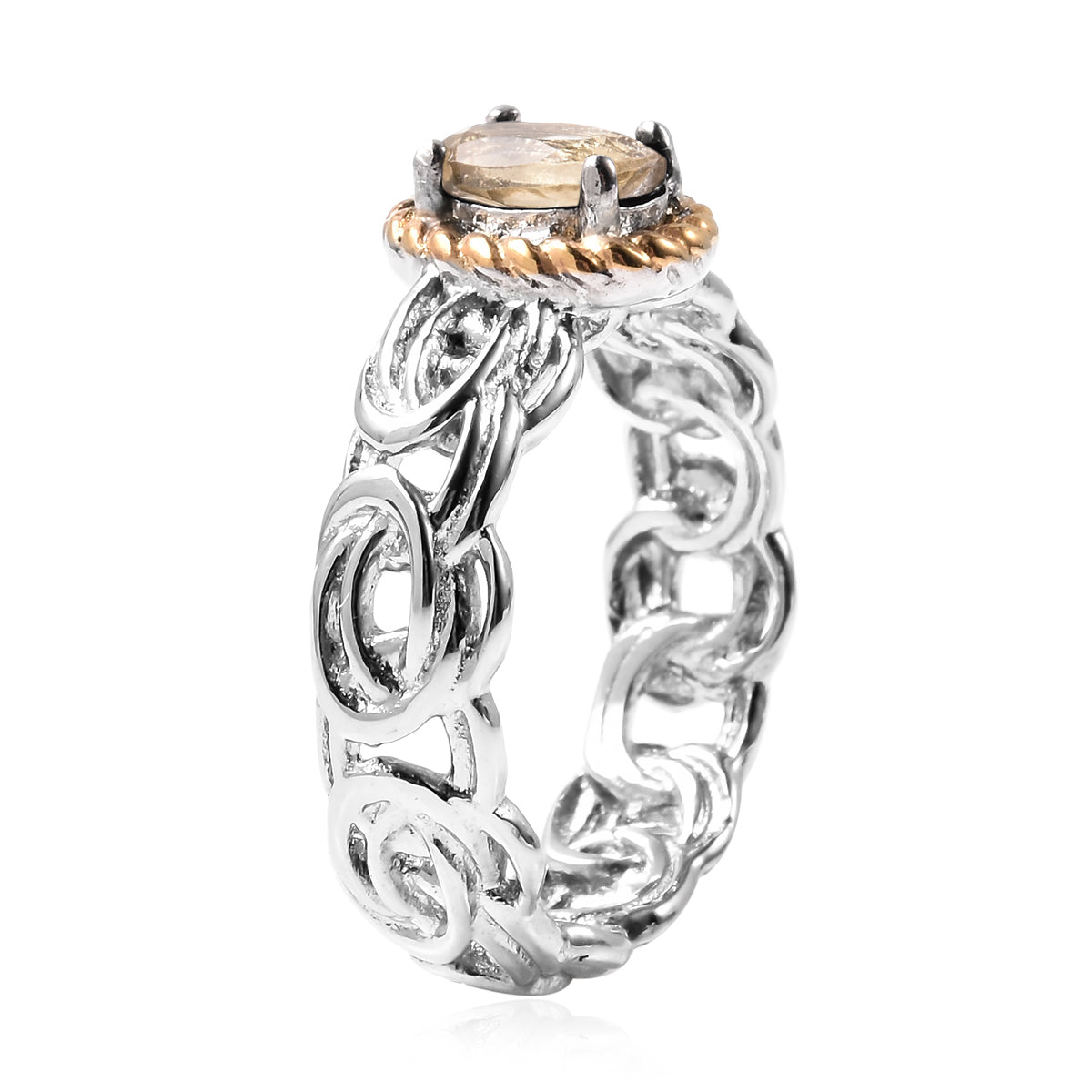 Oval Brazilian Citrine Ring Size 6