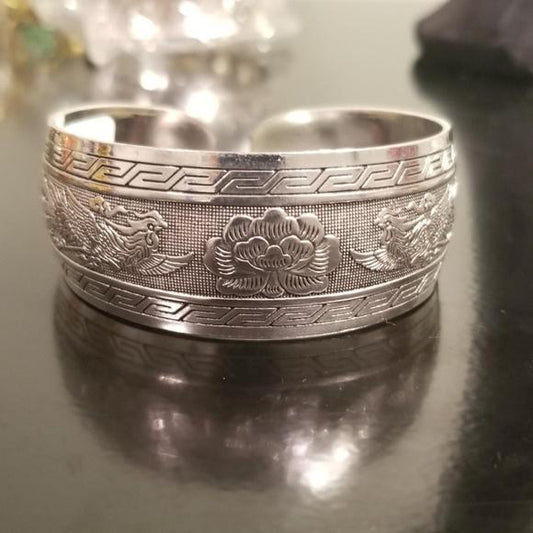 Silver Budhist Tree of Life Bracelet Bracelet Whimsicalia