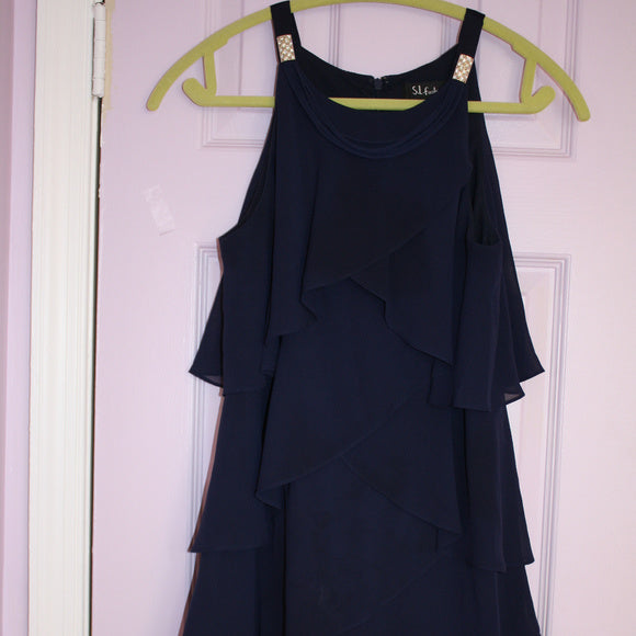 Ruffled Layered Cocktail Dress Size 4