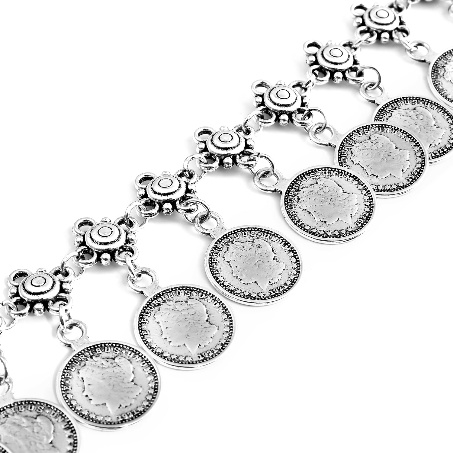 Coin Collection Drop Necklace