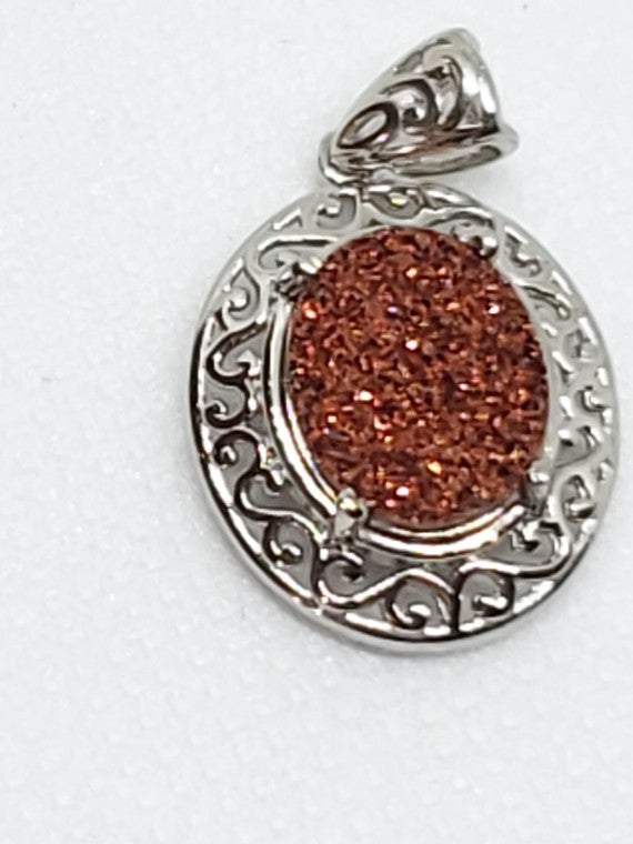 Iridescent Bali Drusy Pendant Necklaces