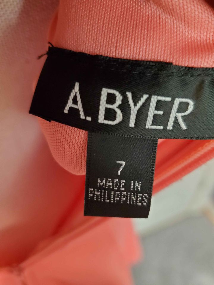 Coral Dress with Twisted Back Size 7