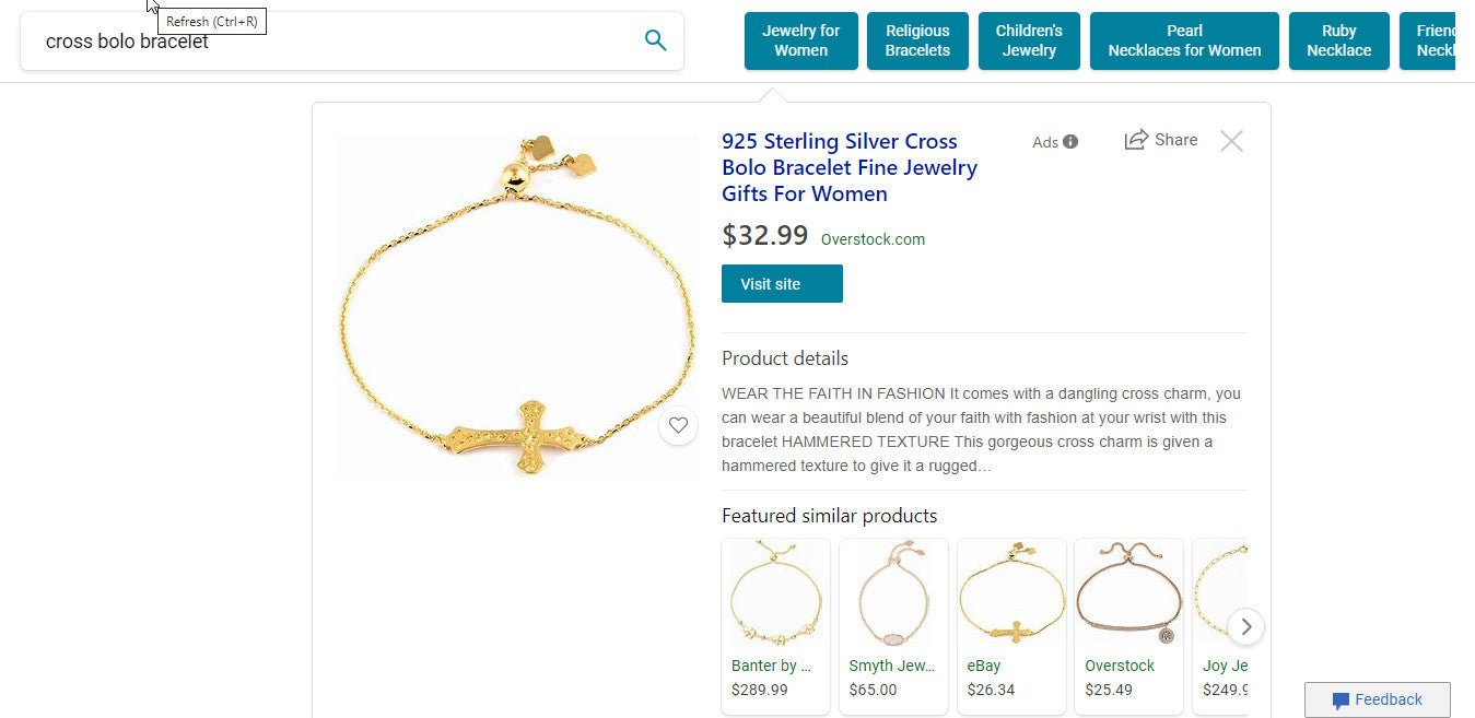 Side Hammered Cross Bolo Bracelet