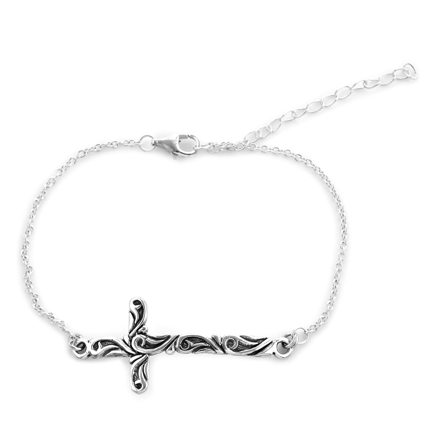 Cross Bracelet in Sterling Silver 2.80 Grams