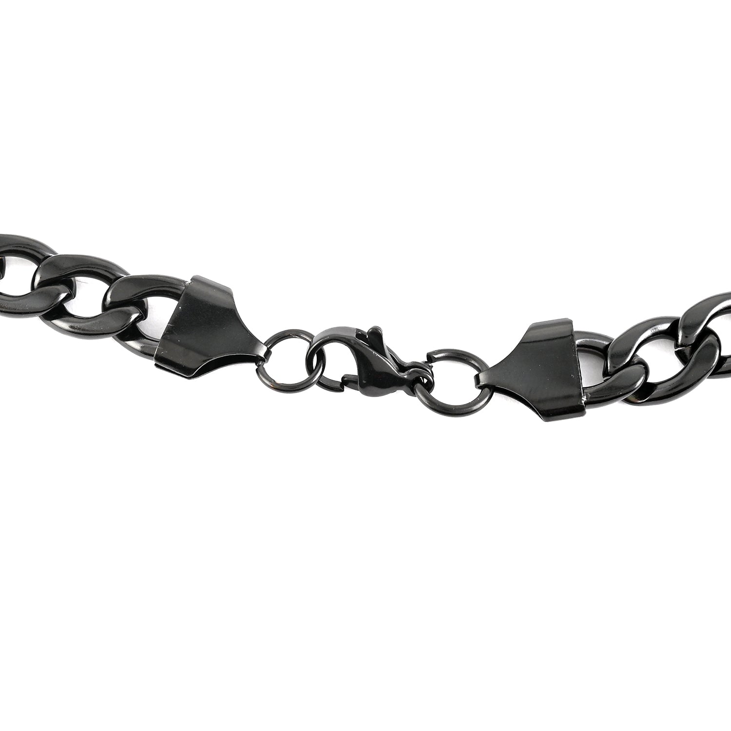 Curb Necklace 24 Inches in ION Plated Black Stainless Steel