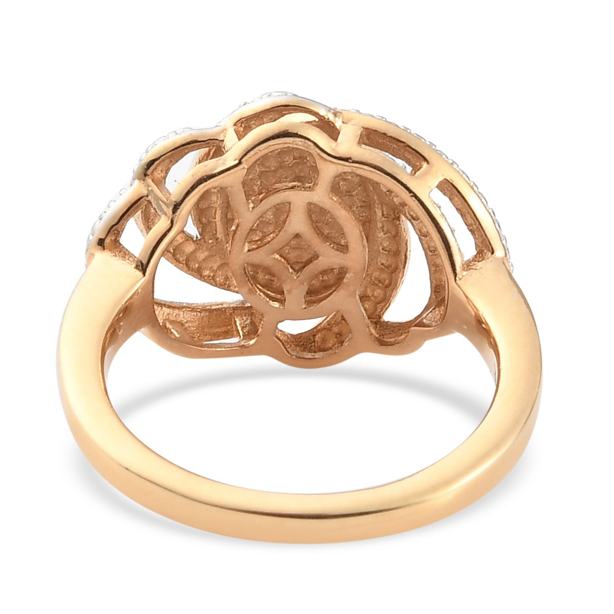 Diamond Accent Cocktail 18k YG Ring Size 8