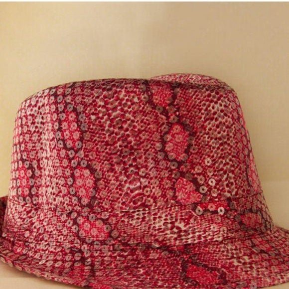 Fedora Sequin Snakeskin Hat
