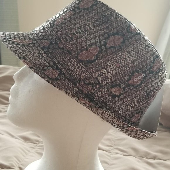 Fedora Sequin Snakeskin Hat
