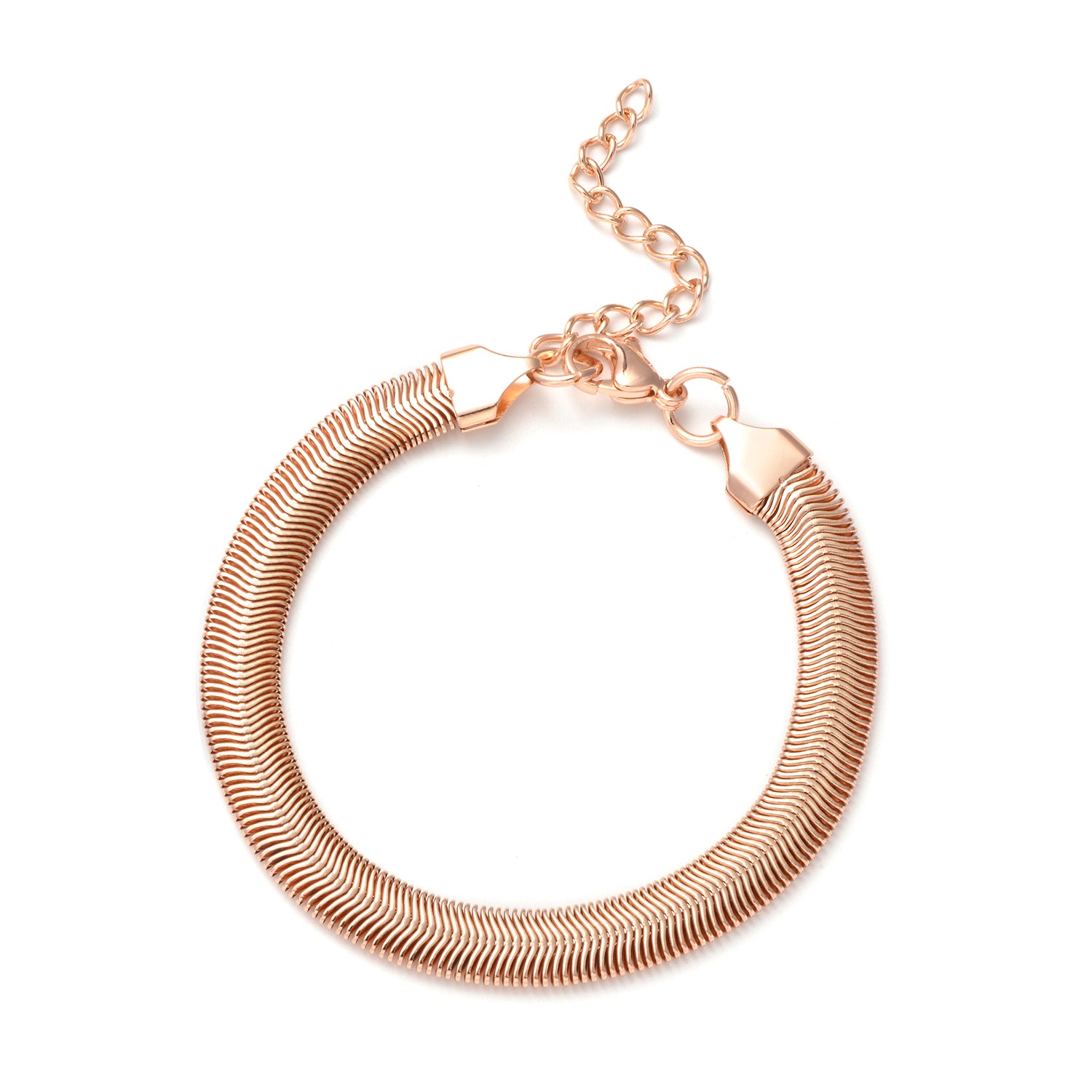 Flat Snake Bracelet 7.5" plus extender