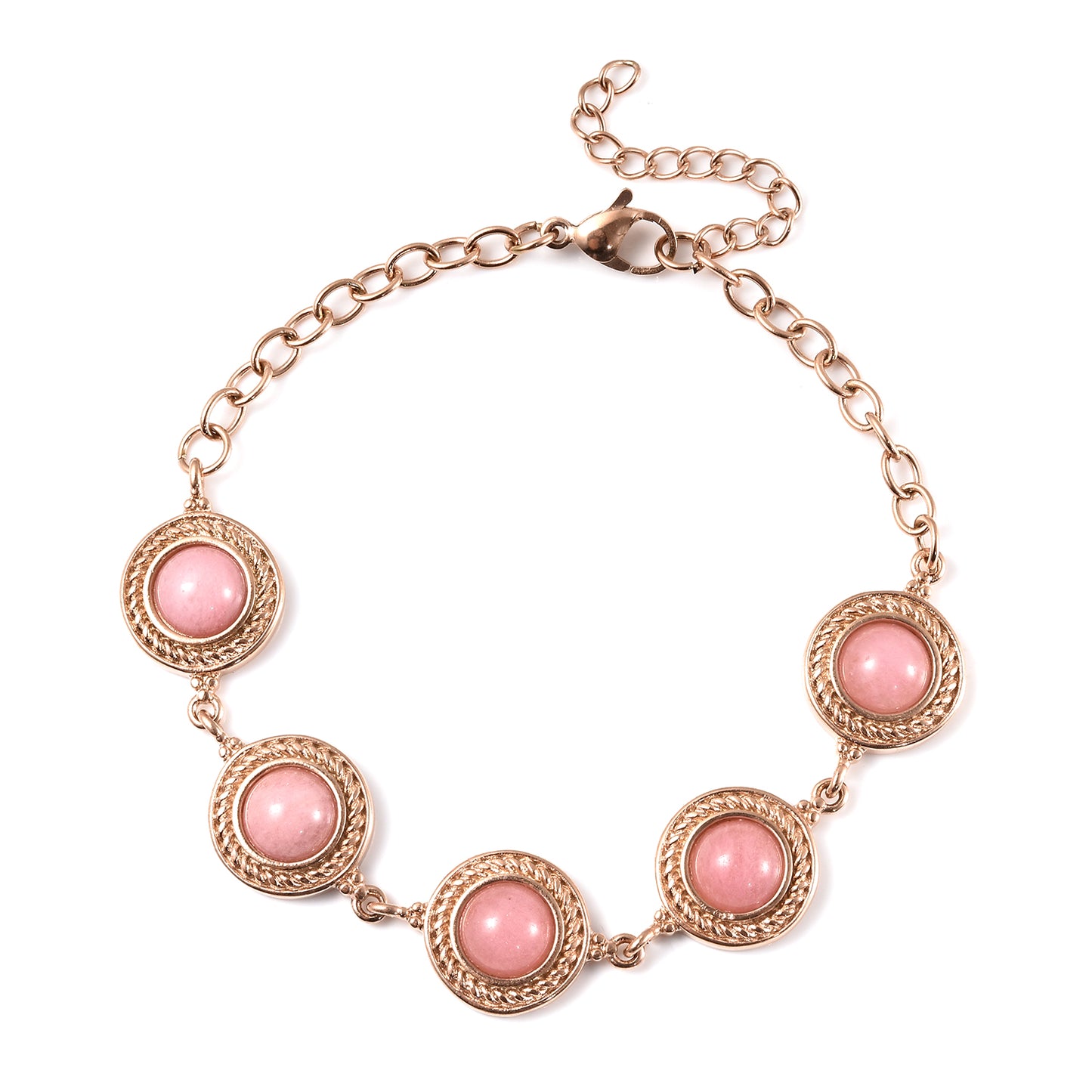 Sky Blue Amazonite or Galilea Rose Quartz Textured Station Bracelet