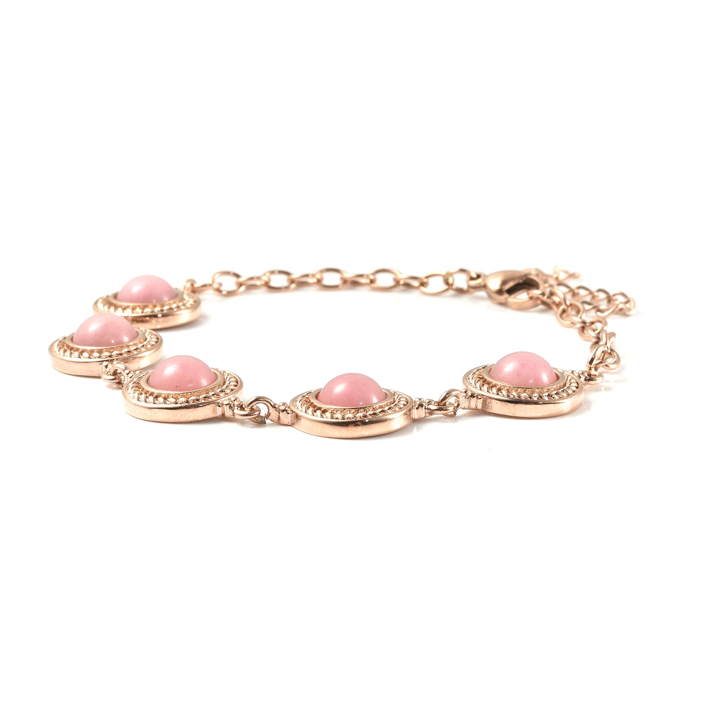 Sky Blue Amazonite or Galilea Rose Quartz Textured Station Bracelet