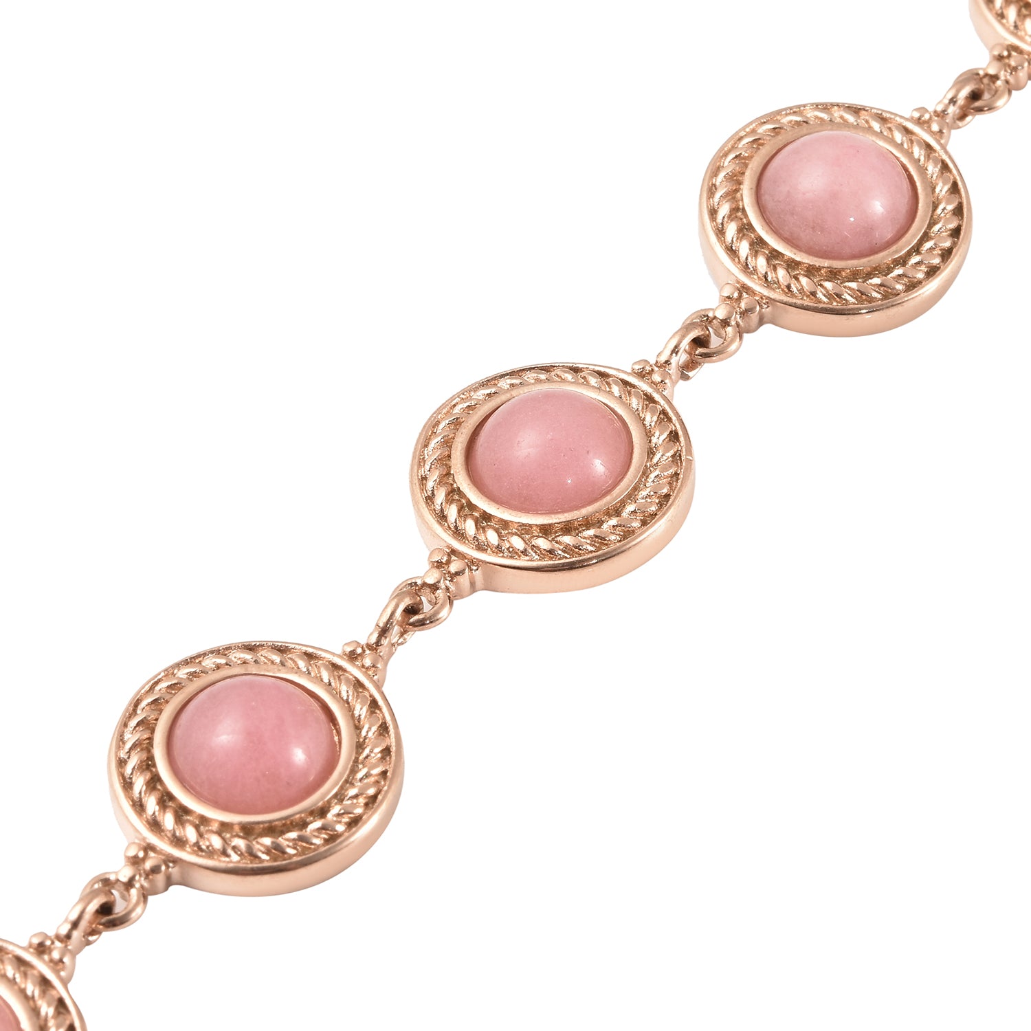 Sky Blue Amazonite or  Galilea Rose Quartz Textured Station Bracelet