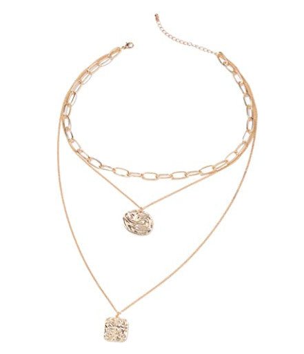 Gold Plating and Coin Strand Necklace Size 20 Inch
