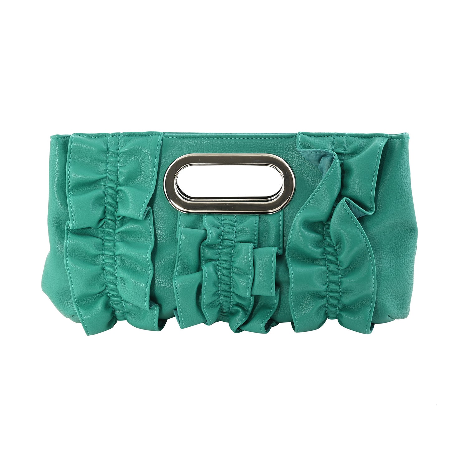 Pink, Green or White Faux Leather Clutch