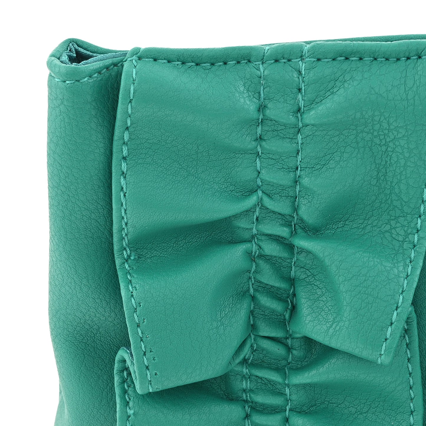 Pink, Green or White Faux Leather Clutch