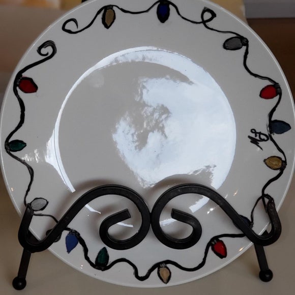 Hand Painted Holiday Plates Set of 4 - WHIMSICALIA
