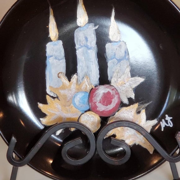 Hand Painted Holiday Plates Set of 4 - WHIMSICALIA