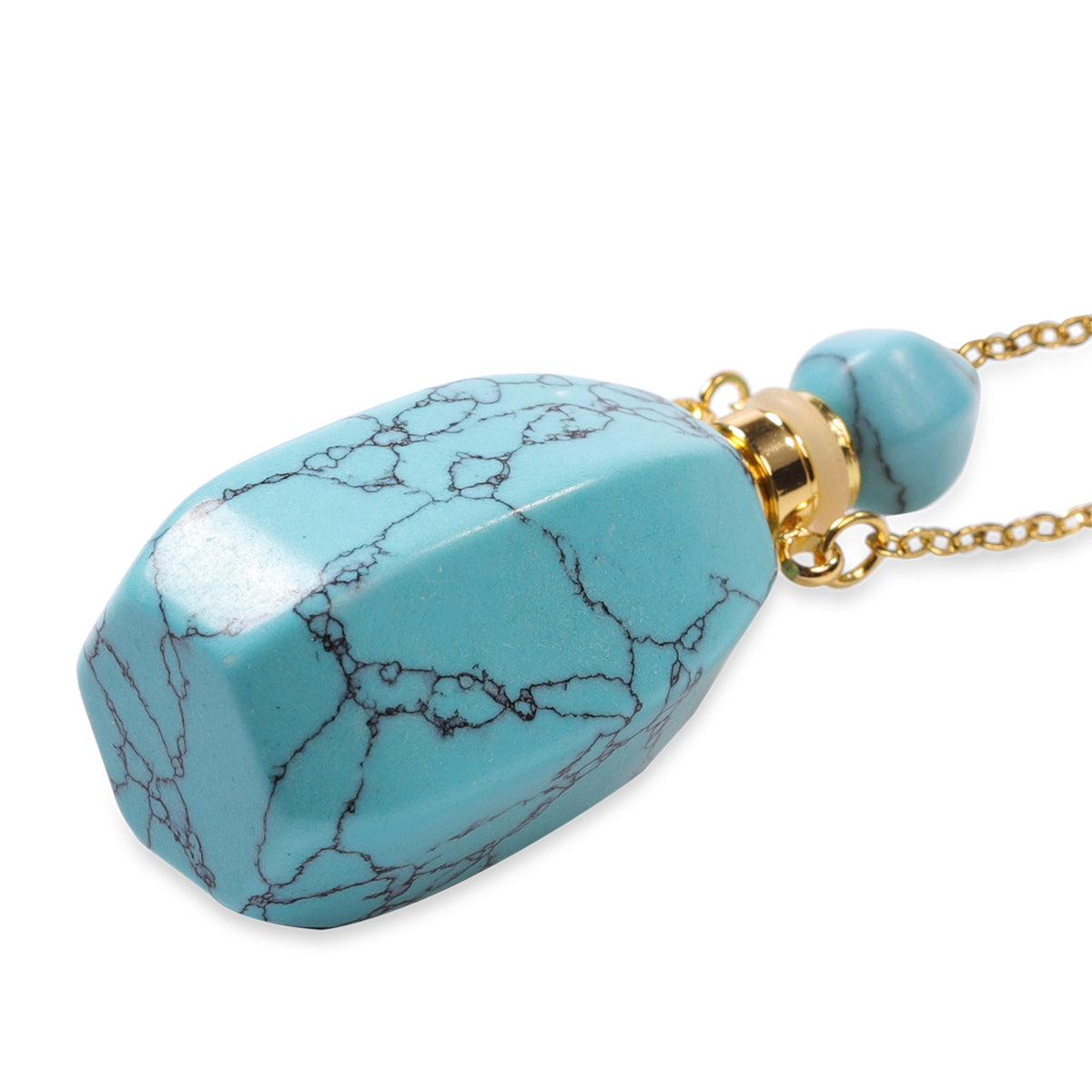 Howlite Utility Bottle Necklace 22 inch