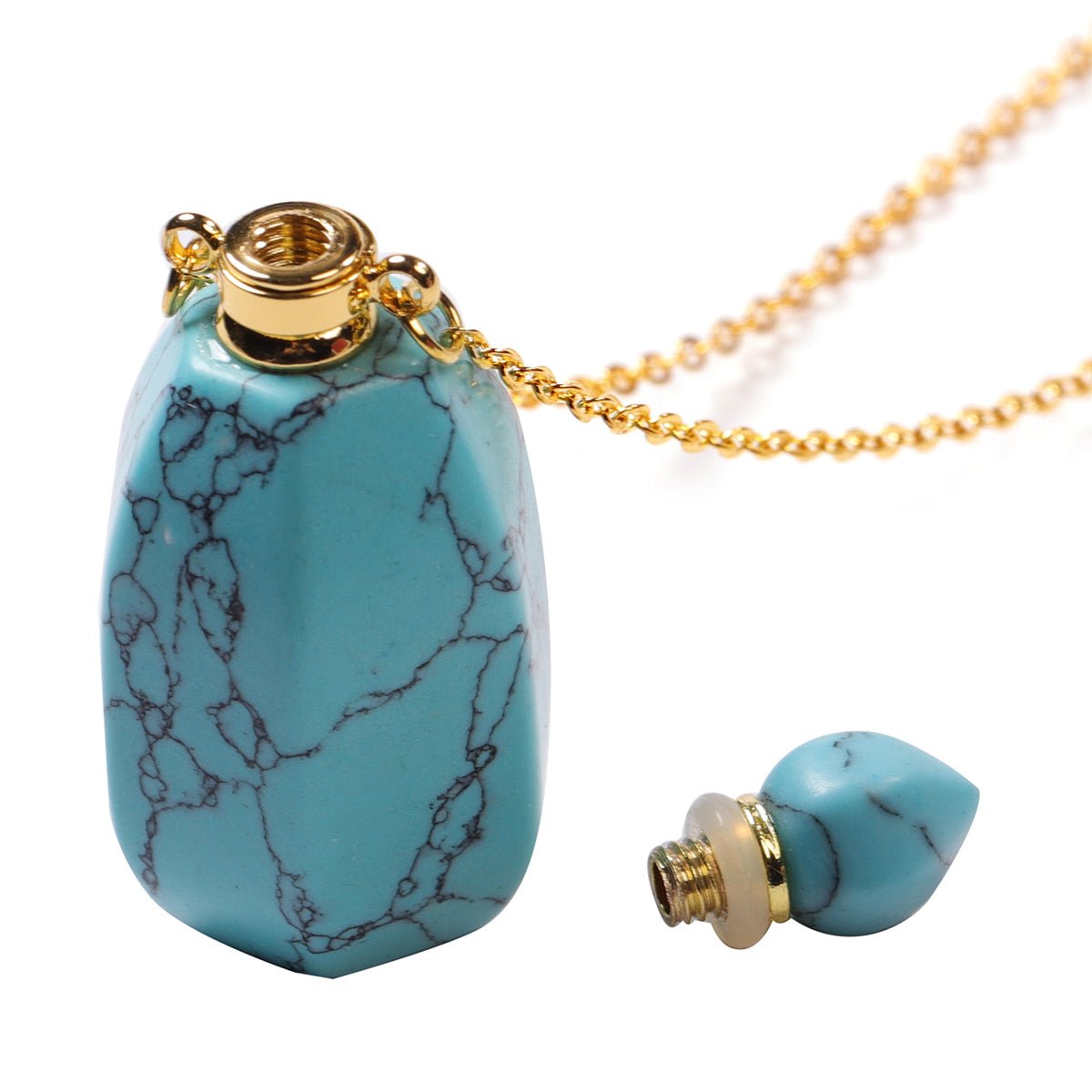 Howlite Utility Bottle Necklace 22 inch
