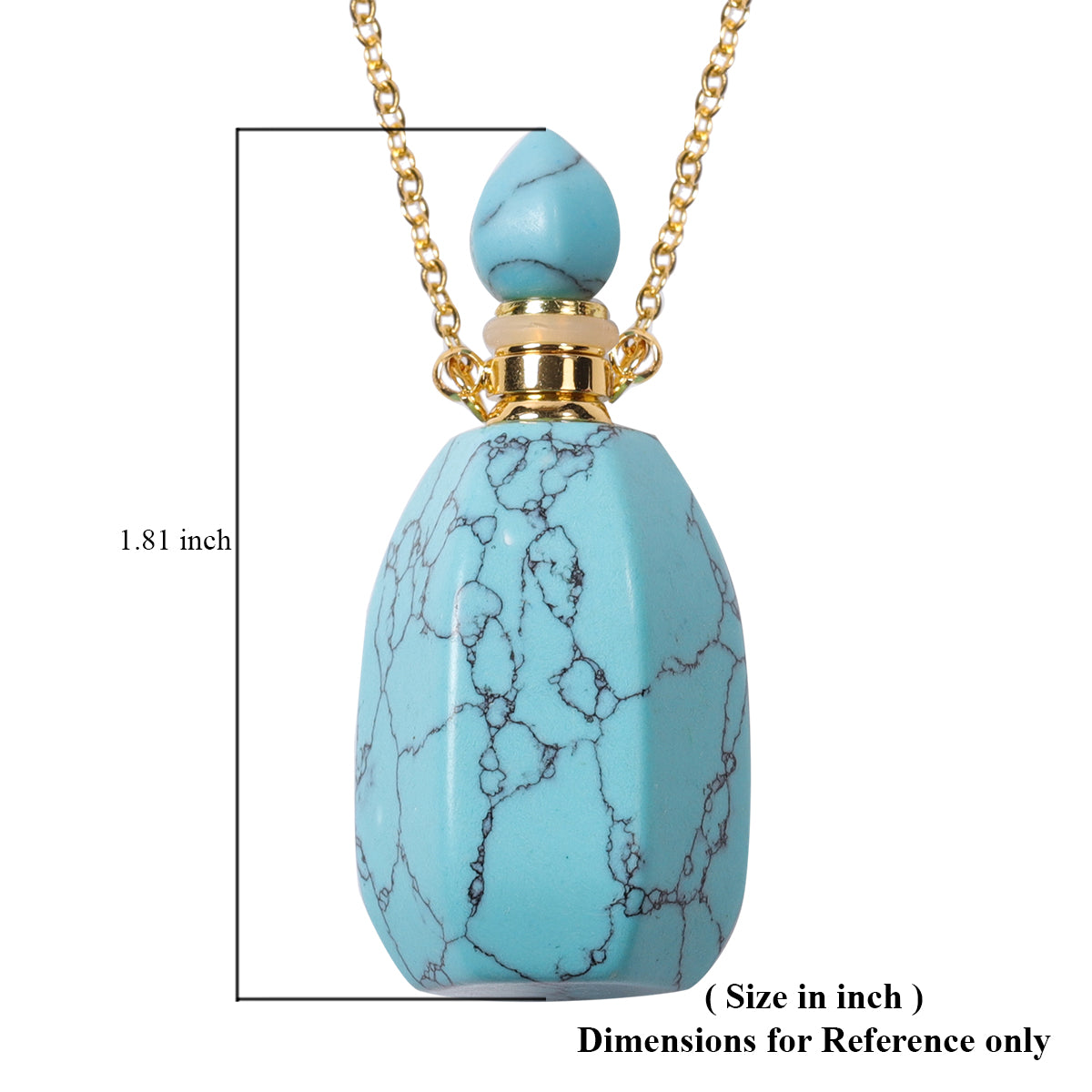 Howlite Utility Bottle Necklace 22 inch