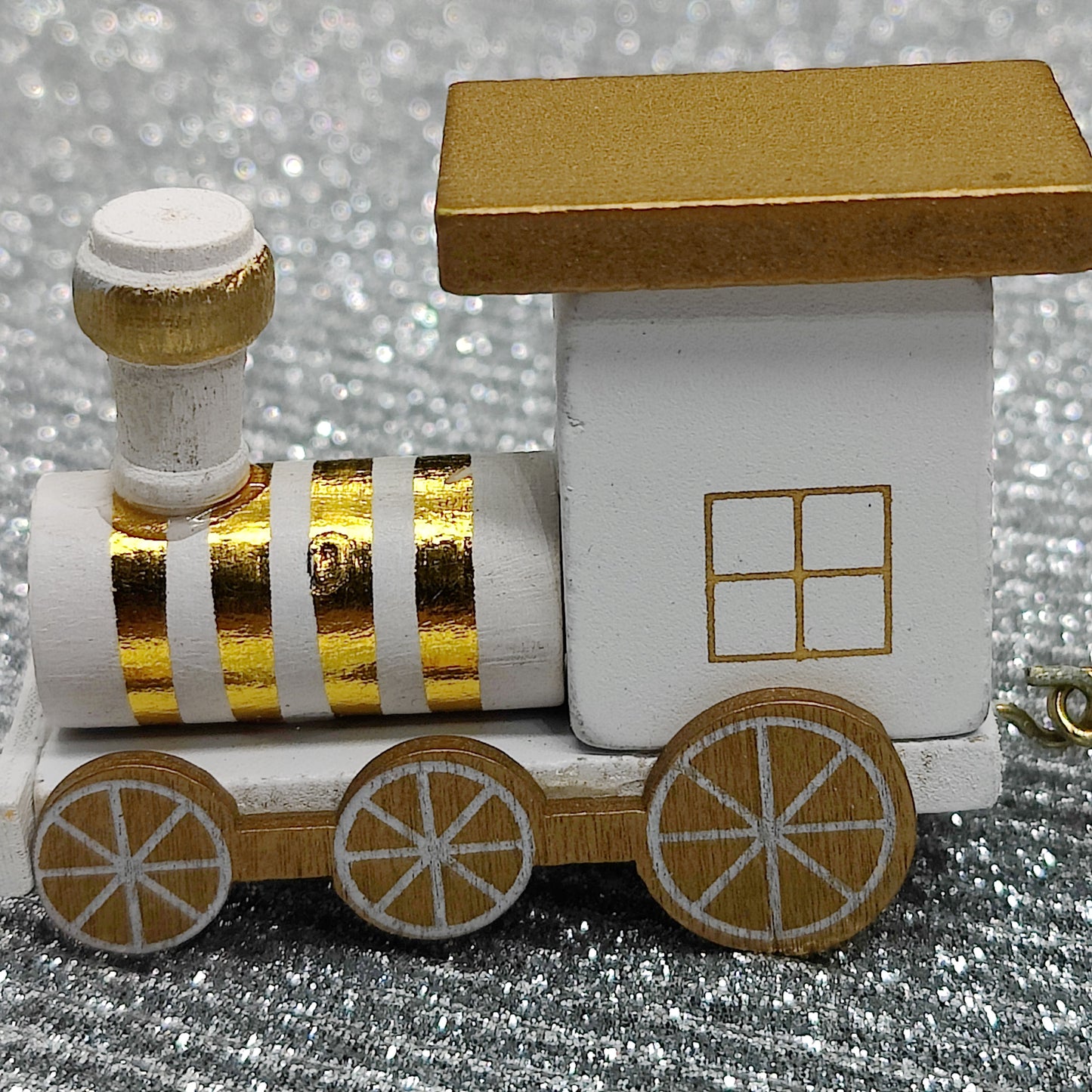 Handmade Wooden Train Christmas Ornaments