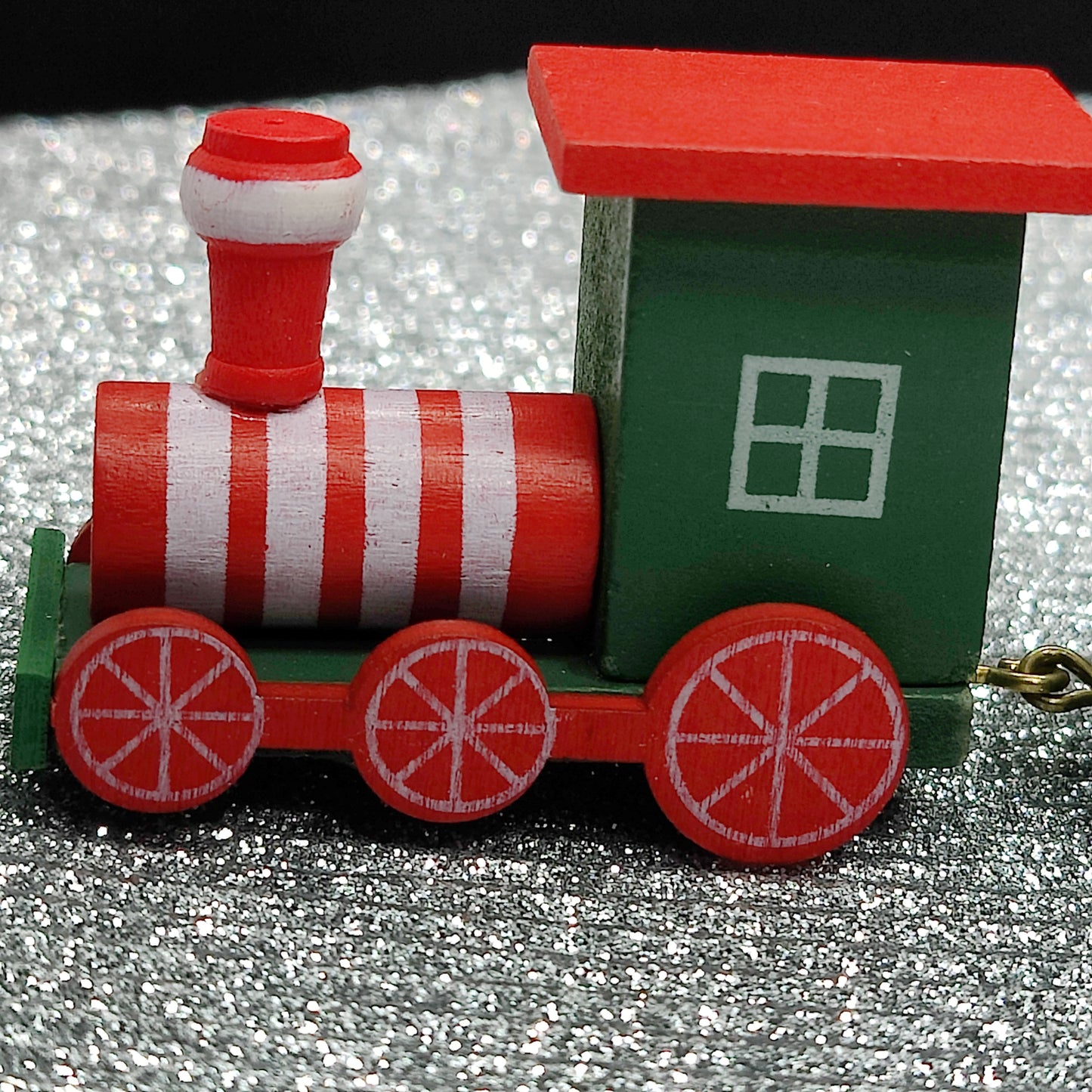 Handmade Wooden Train Christmas Ornaments