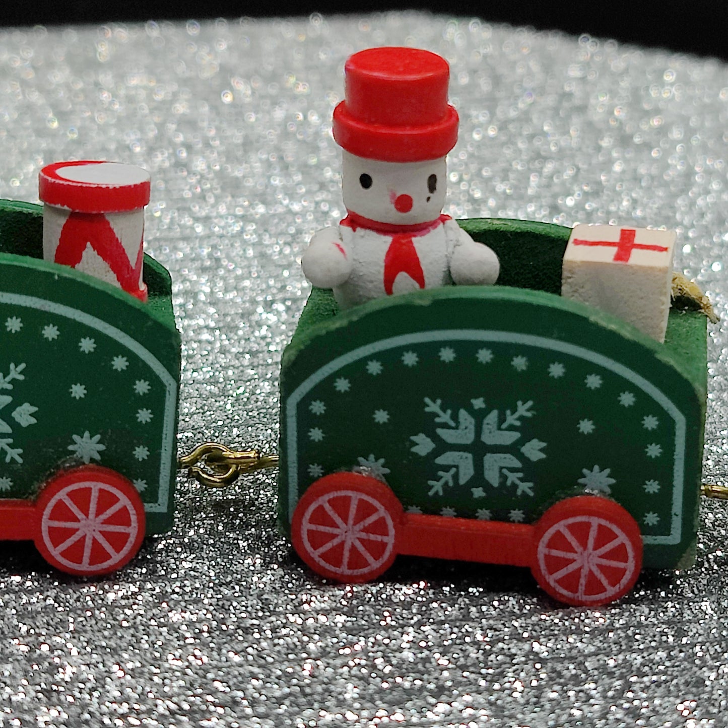 Handmade Wooden Train Christmas Ornaments