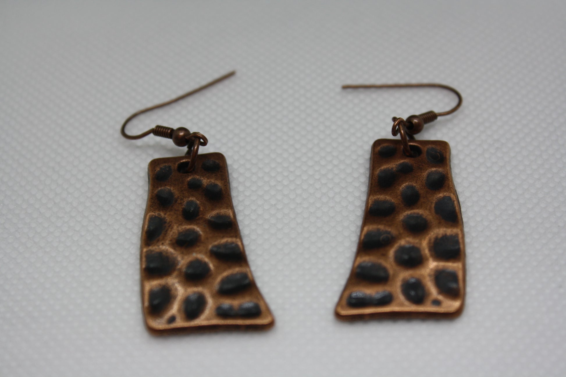 Tri Color Tribal Hammered Necklace and Earrings