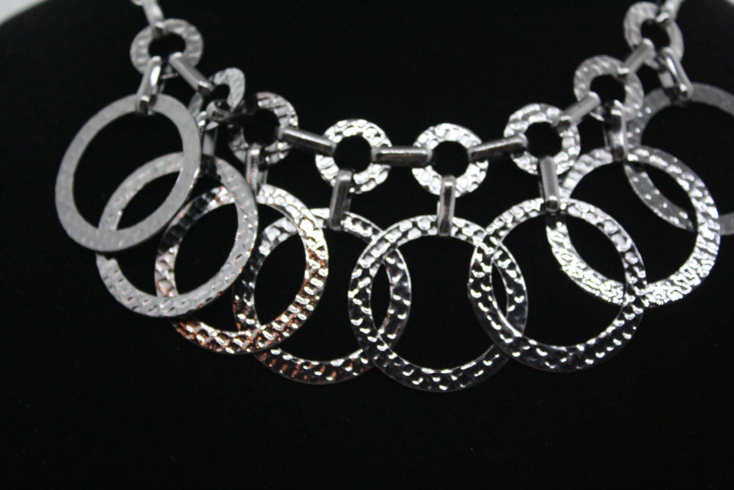 Multi Hammered Hoop Necklace